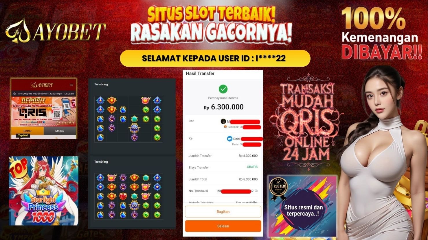 AYOBET JACKPOT SLOT STARLIGHT PRINCESS 1000